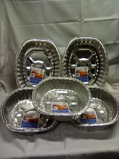 Jiffy Foil Giant Oval Roaster 16” x 13 1/8” x 3 1/8” Qty 5