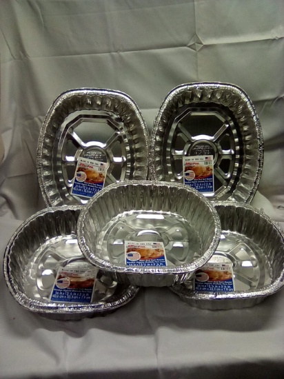 Jiffy Foil Giant Oval Roaster 16” x 13 1/8” x 3 1/8” Qty 5