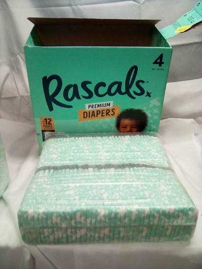 Rascals Premium Diapers Size 4 22-33lbs 74ct