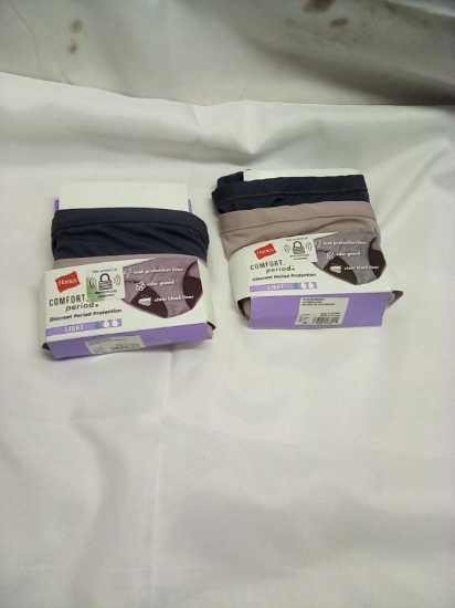 Hanes Comfort Period Tagless Bikinis Size 7 and Size 5