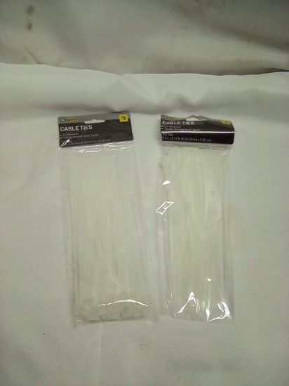 Cable Ties 100 Ties 8” L x 0.14” W Qty 2