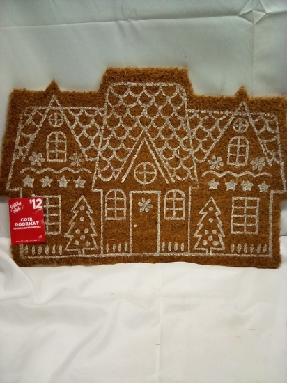 Holiday Style Coir DoorMat Indoor/Outdoor Use 18” x 27”
