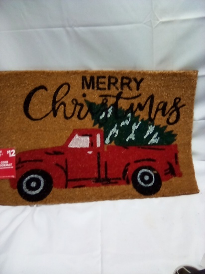 Holiday Style Coir DoorMat Indoor/Outdoor Use 18” x 27”