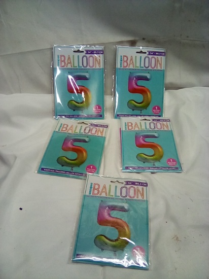Unique Balloons #5 Qty 5 34”