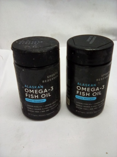 Qty 2 Sports Research Omega 3 Fish Oil 30 Soft Gels