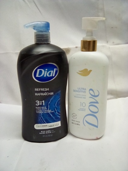 Dial Refresh 3in 1 Body Wash/ Dove Ultra Sensitive Body Wash