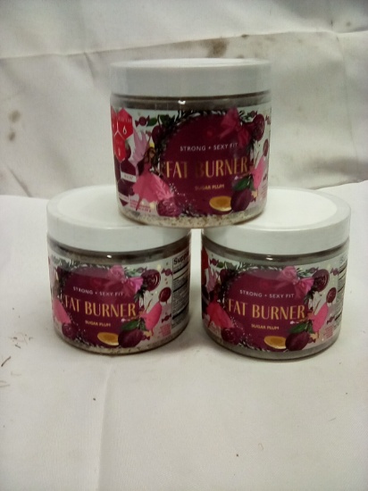 Qty 3 Strong+Sexy Fit Fat Burner Sugar Plum 30 Servings per container