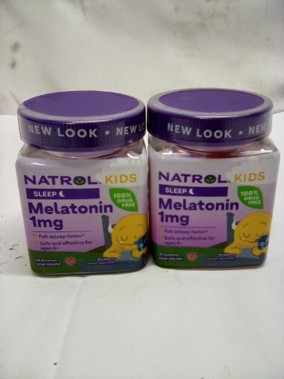 Qty 2 Natrol Kids Melatonin 1mg Gummies 60ct