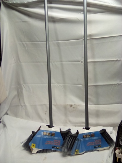 Qty 2 Jumbo Smooth Sweep Indoor Broom