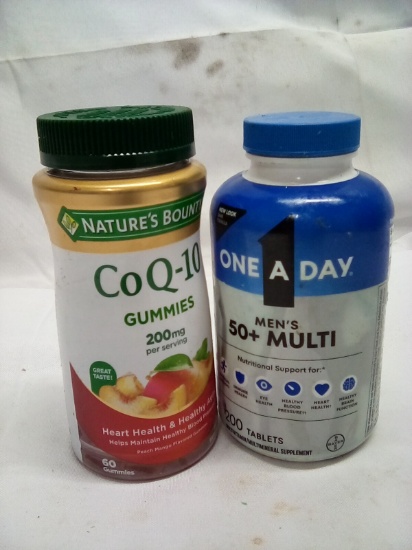 Men’s 1 A Day 50+Multi 200 Tablets/ CoQ-10 200mg Gummies 60ct