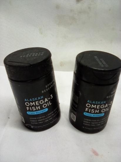 Qty 2 Omega-3 Fish Oil 30 Softgels