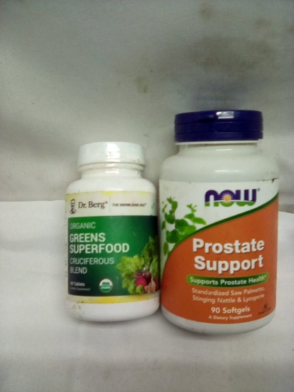 Dr Berg Organic Greens Superfood 90 tabs/ Prostate Support 90 Softgels