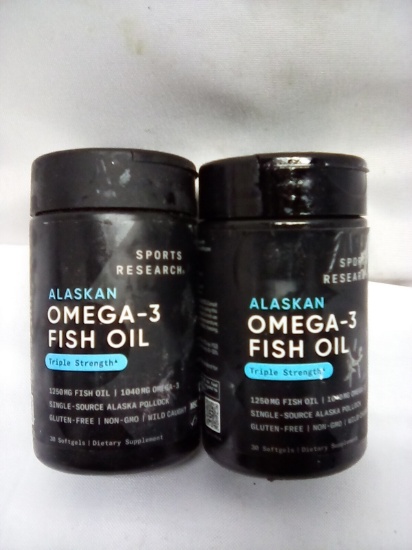 Qty 2 Omega-3 Fish Oil 30 Softgels
