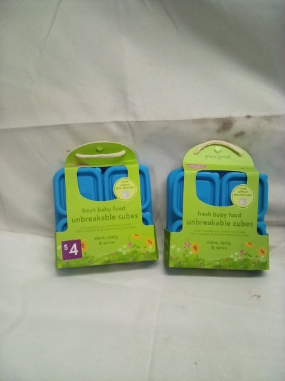 Green Sprouts Fresh Baby Food Unbreakable Cubes Qty 2 Packs