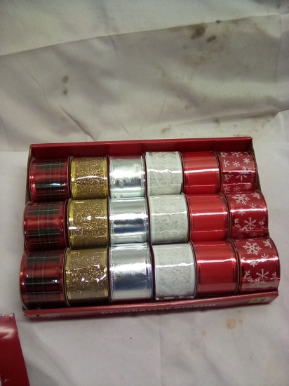 Holiday Style Decorative Ribbon Qty 18 Rolls