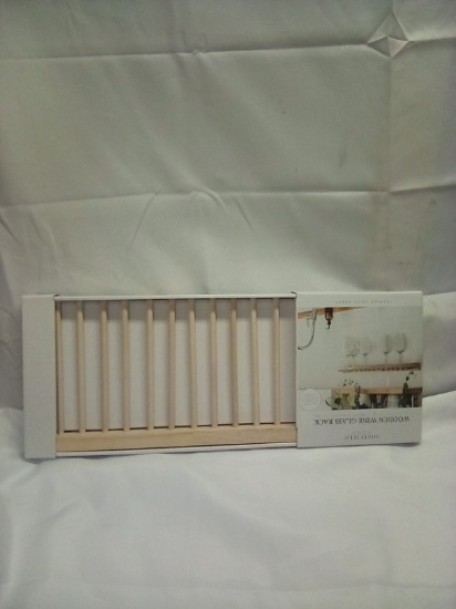 Sheffield Home Wooden Wine Glass Rack 21.1” x 7.7” x 1.3”