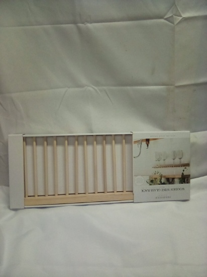 Sheffield Home Wooden Wine Glass Rack 21.1” x 7.7” x 1.3”