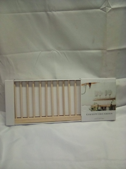 Sheffield Home Wooden Wine Glass Rack 21.1” x 7.7” x 1.3”