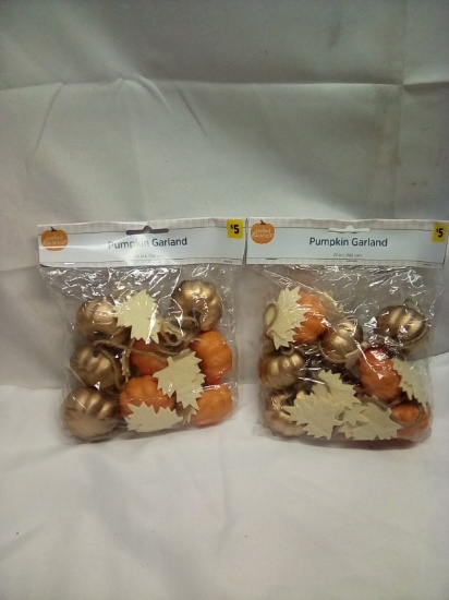 Pumpkin Garland 72” in Length Qty 2