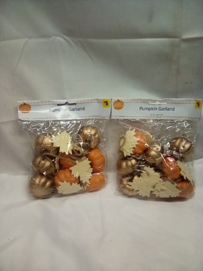 Pumpkin Garland 72” in Length Qty 2