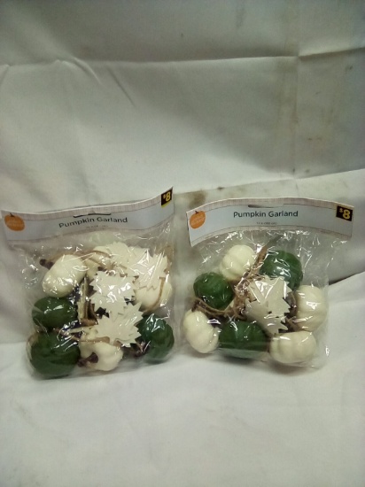 Pumpkin Garland 72” in Length Qty 2