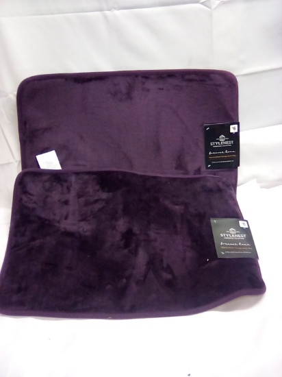 Stylenest Memory Foam Design Bath Rug 17” x 24” Qty 2