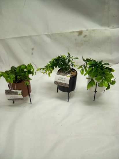Artificial Greenery Planters Qty 3