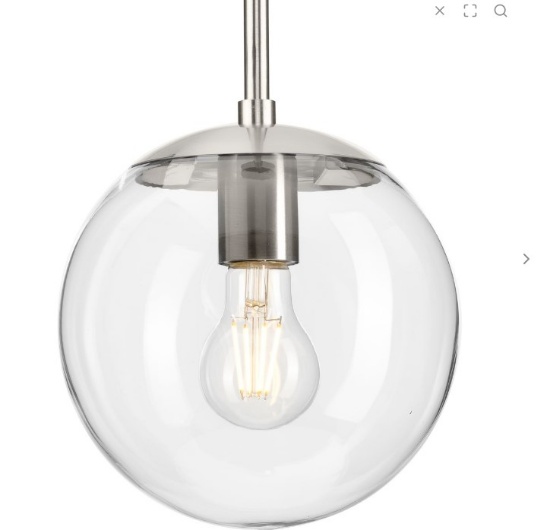 Avec Merrit Brused Nickel 8in Mini Pendant Light