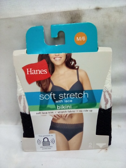 Hanes Soft Stretch with Lace Bikini Size M/6