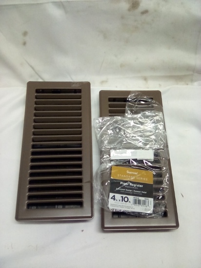 Imperial Standard Series Floor Registers 4” x 10” Qty 2