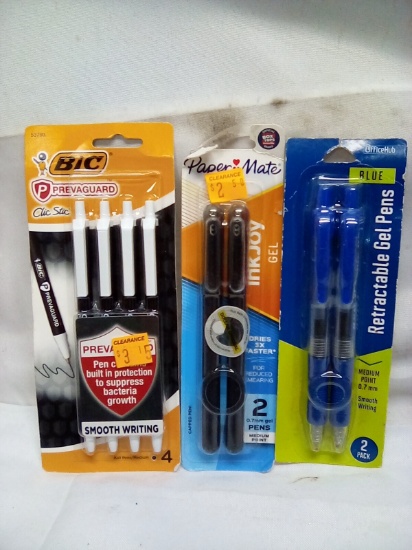 Bic Clic Stic/Ink Joy Gel/ Retractable Gel Pens