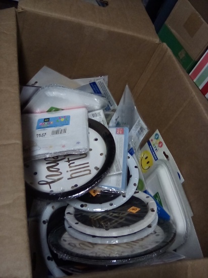 Misc Box of Party Supplies