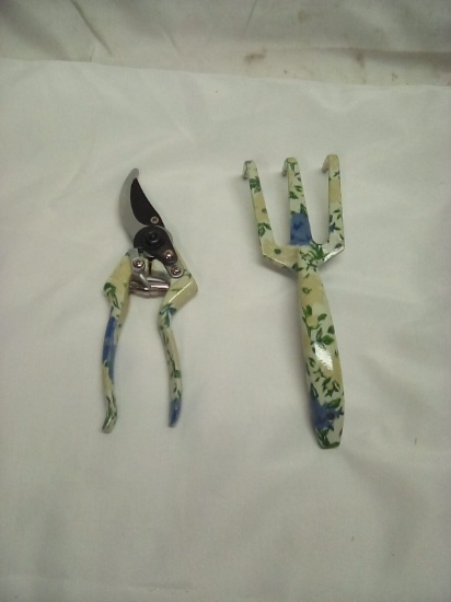 Decorative Handled Garden Tools Qty 2 Tools