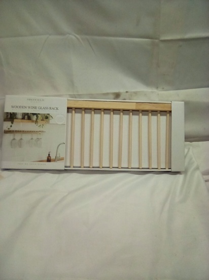 Sheffield Home Wooden Wine Glass Rack 21.1” x 7.7” x 1.3”