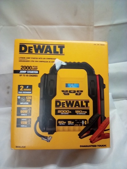 DeWalt Lithium Jump Starter with Air Compressor 2000 Peak Amp Starter