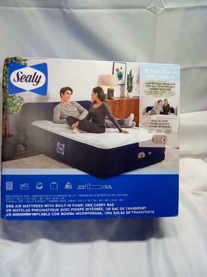 Sealy Queen Air Mattress with Built in Pump 31” Deep