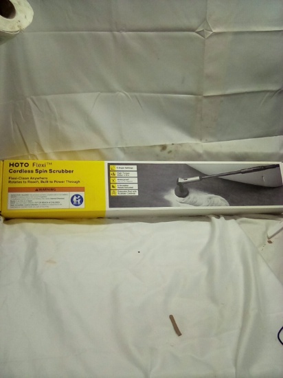 Hoto Flexi Cordless Spin Scrubber 5 Angle Setting 8 Scrubber Heads Included