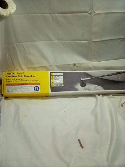 Hoto Flexi Cordless Spin Scrubber 5 Angle Setting 8 Scrubber Heads Included