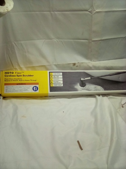 Hoto Flexi Cordless Spin Scrubber 5 Angle Setting 8 Scrubber Heads Included