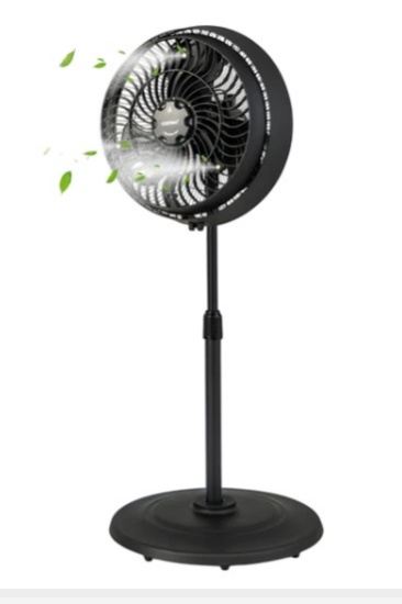 Costway Outdoor Misting Fan 16” Oscilating Pedestal Fan Adj Height