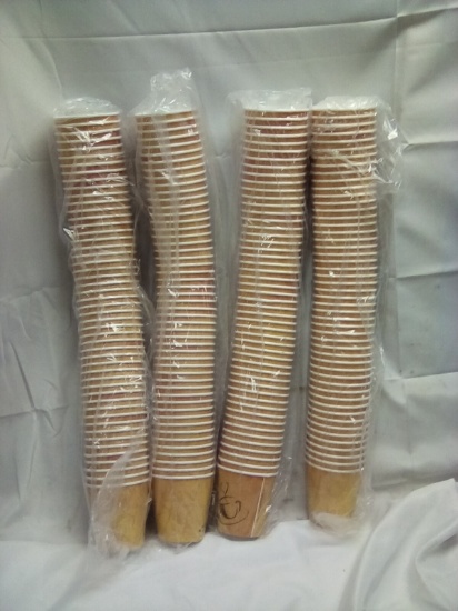 Paper Coffee Cups 10 oz Qty 4 Sleeves of 50