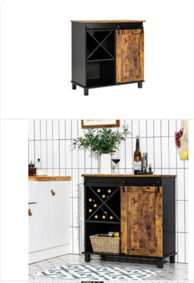 Costway Industrial Storage Cabinet with Sliding Barn Door