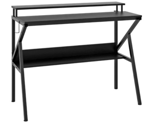 Costway Space Saving Computer Desk with Monitr Stand Storage Shelf