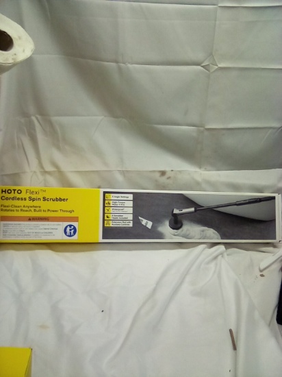 Hoto Flexi Cordless Spin Scrubber 5 Angle Setting 8 Scrubber Heads Included