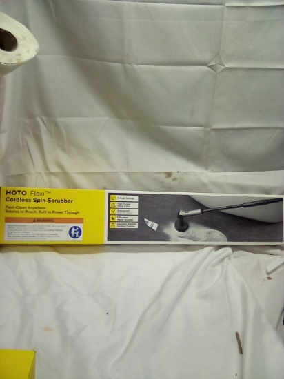 Hoto Flexi Cordless Spin Scrubber 5 Angle Setting 8 Scrubber Heads Included