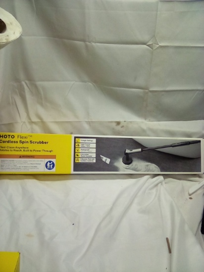 Hoto Flexi Cordless Spin Scrubber 5 Angle Setting 8 Scrubber Heads Included