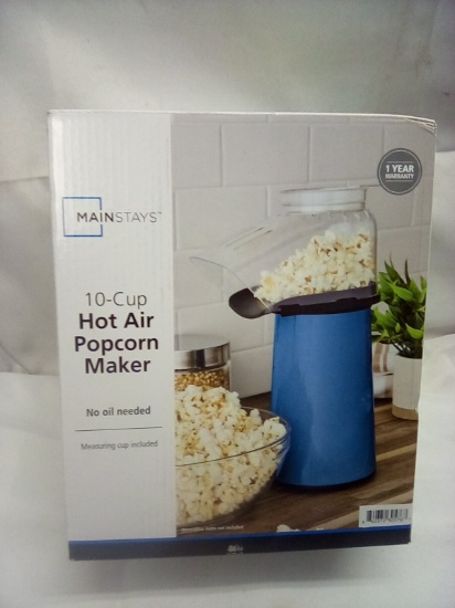 Main Stays 10 Cup Hot Air Popcorn Maker