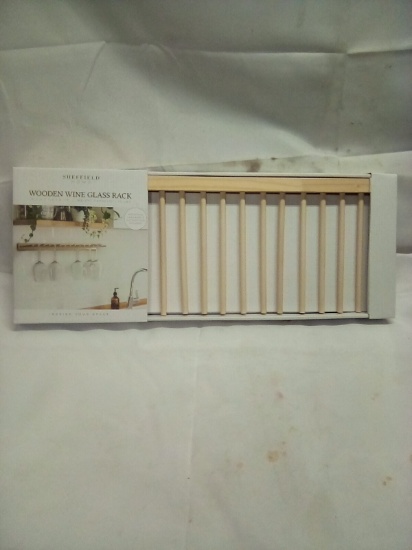 Sheffield Home Wooden Wine Glass Rack 21.1” x 7.7” x 1.3”