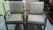 2 Matching Like New Outdoor Patio Chairs w/ Cushions