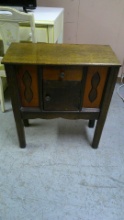 Antique Wooden Cabinet w/ Drawer & Door